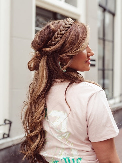 Geflochtener Haarzopf - Gemischtes Braun