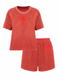 Palmtree Neon Orange Samt Frottee Set | HINWEIS: Lieferzeit 5-7 Werktage