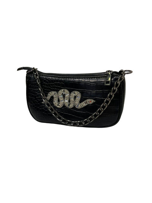 Midi-Tasche Croco Snake