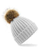 Beanie Heavy Knit Faux Fur