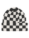 Beanie Square Pattern White