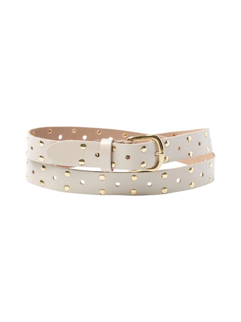 Belt Leather Gold Studs