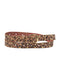 Belt Leather Long Leopard Gold Studs