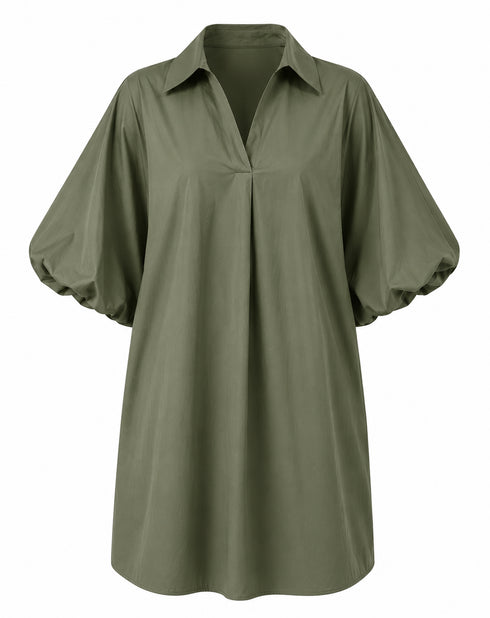 Blouse Dress Army Green