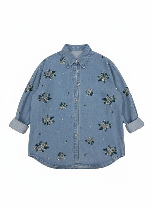 Blouse Flowers Jeans