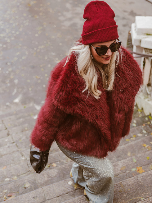 Fake Fur Bordeaux Jack | NOTE: Levertijd 5-7 werkdagen