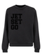 Boxy Sweater Washed Jet Set Go Black Velvet