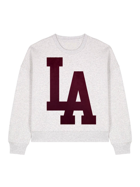 Kastenförmiger Pullover Los Angeles Bordeaux Velvet