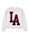 Kastenförmiger Pullover Los Angeles Bordeaux Velvet