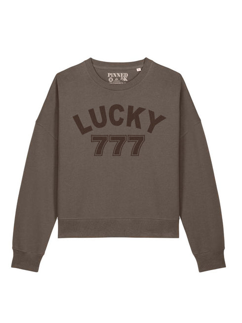 Boxy Sweater Lucky 777 Brown Velvet