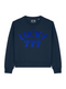 Boxy Sweater Lucky 777 Glitter Blue