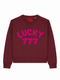 Boxy Sweater Lucky 777 Neon Pink Velvet