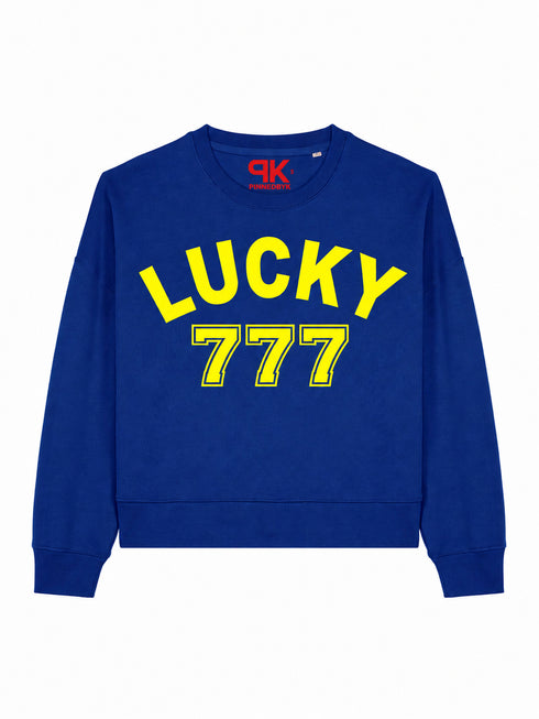 Boxy Sweater Lucky 777 Neon Yellow Velvet
