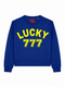 Boxy Sweater Lucky 777 Neon Yellow Velvet