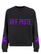 Boxy Sweater Off Piste Purple Glitter