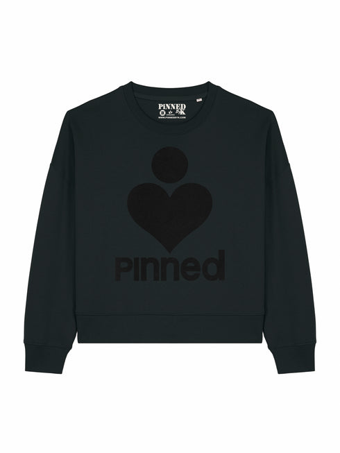 Kastenförmiger Pullover PiNNED Black Velvet