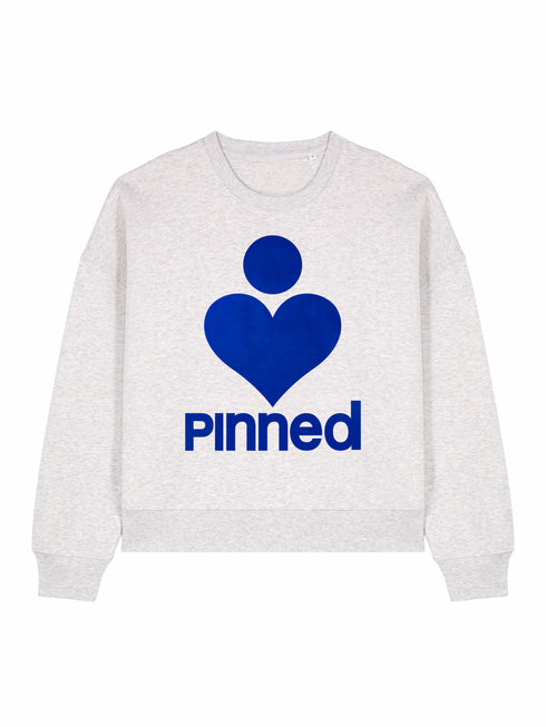 Kastenförmiger Pullover PiNNED Blue Velvet