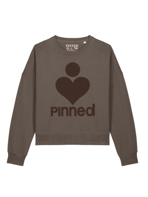 Boxy Sweater PiNNED Brown Velvet