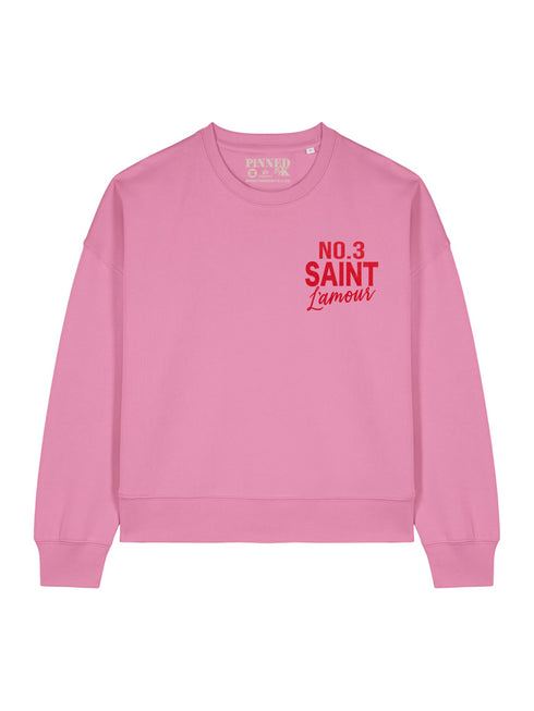 Boxy Sweater Saint L'amour Neon Red Velvet