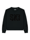 Boxy Sweater Ski Black Glitter