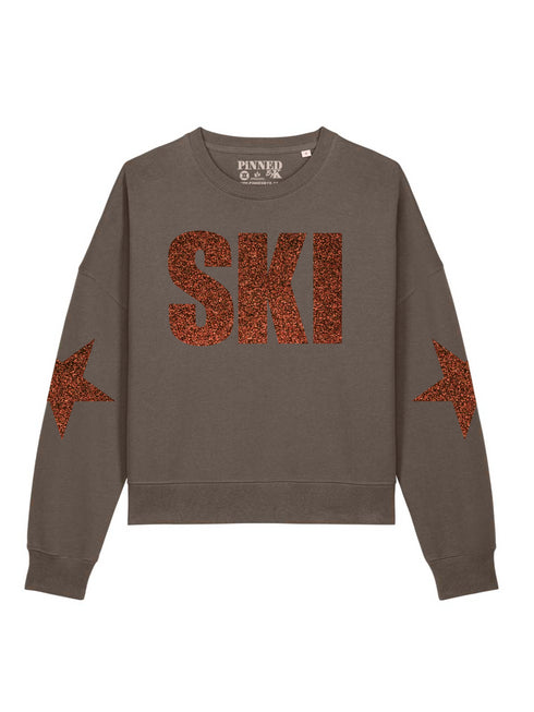 Boxy Sweater Ski Copper Glitter