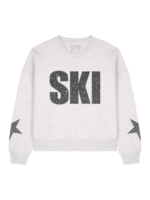 Boxy Sweater Ski Grey Glitter