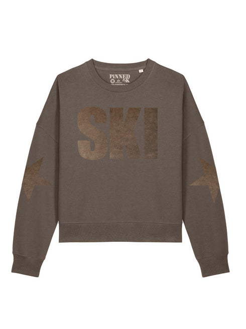 Boxy Sweater Ski Brown Velvet