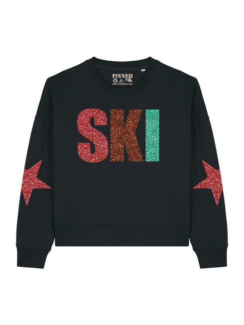 Boxy Sweater Ski Multi Glitter