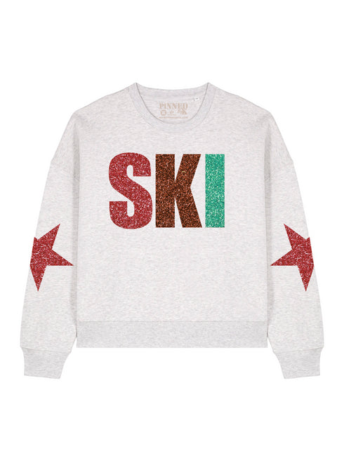 Boxy Sweater Ski Multi Glitter
