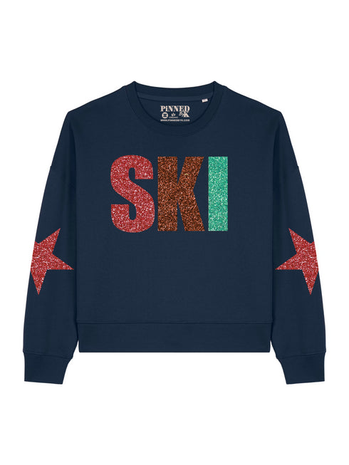 Boxy Sweater Ski Multi Glitter