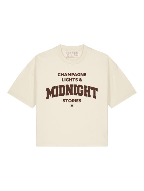 Boxy T-shirt Champagne Lights Brown