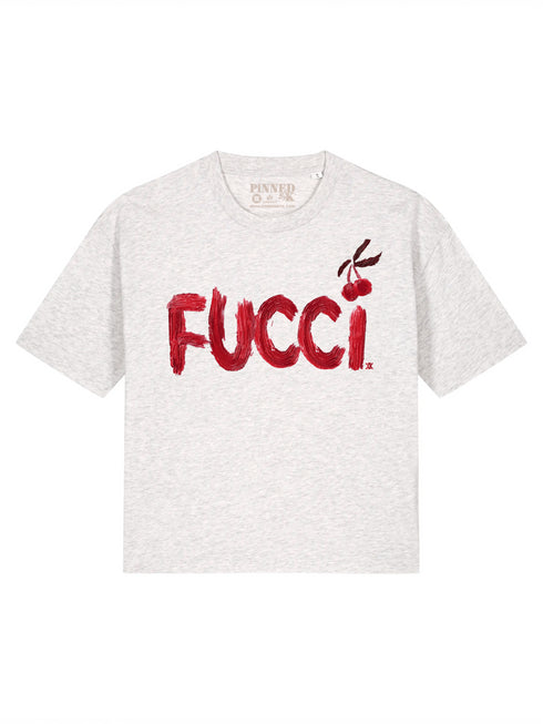 T-Shirt Fucci Cherry - Grau meliert
