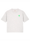 Boxy T-Shirt Palm Tree Mini Neongrün Samt Brust