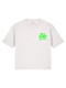 Boxy T-Shirt Saint L'amour Neongrüner Samt - Heather Grey