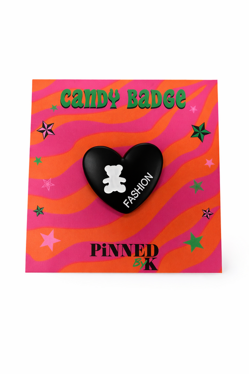 Broche Fashion Heart Black