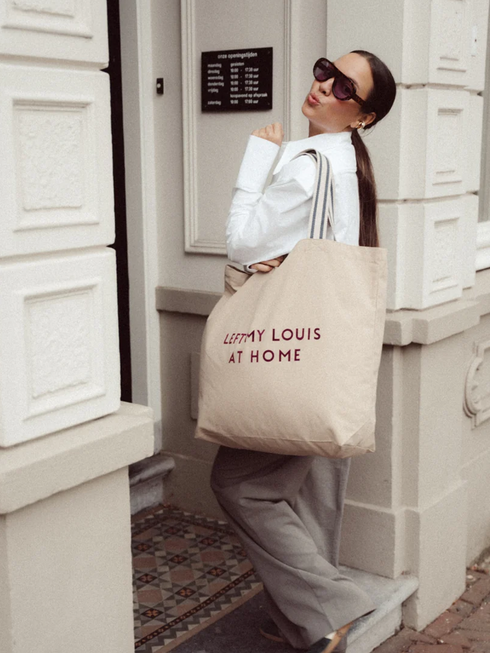 Canvas Bag Louis Bordeaux Velvet