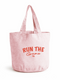 Canvas Bag Washed Run The Game Coral