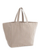 Canvas Oversized Beach Bag stripe Nude