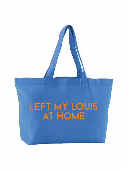 Canvas Shopping Bag Louis Neon Orange Velvet