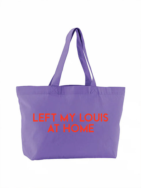 Canvas Shopping Bag Louis Neon Orange Velvet
