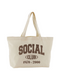 Canvas Shopping Bag Social Club Brown Velvet