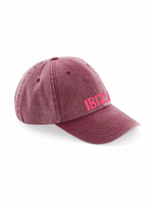 Cap Washed Ibiza Pink - Bordeaux
