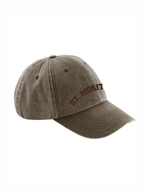Cap Washed ST. Moritz Brown Velvet