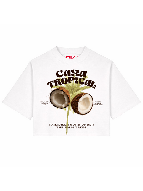 Cropped T-shirt Casa Tropical