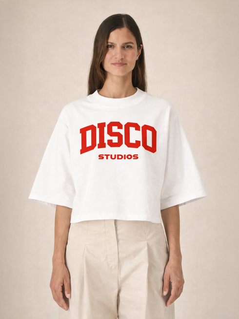Cropped T-shirt Disco Studios Red