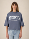 Cropped T-shirt Disco Studios Silver