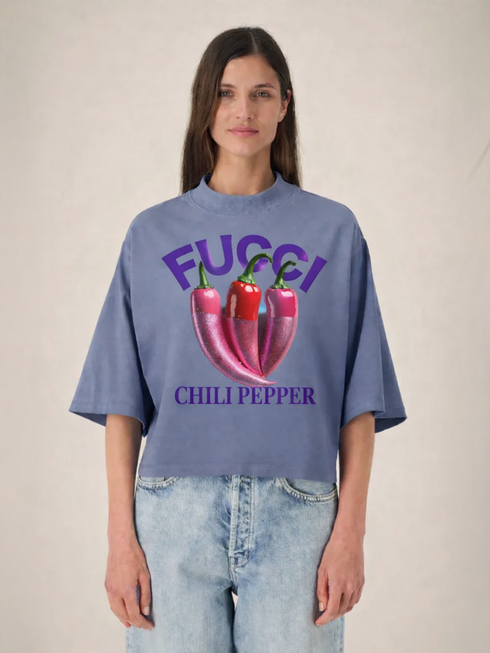 Cropped T-shirt Fucci Chili Pepper
