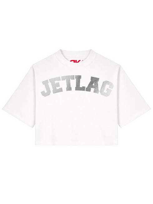 Cropped T-shirt Jetlag Silver Foil