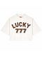 Cropped T-shirt Lucky 777 Brown