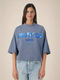 Cropped T-shirt Prosecco Mood Blue